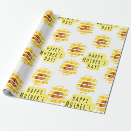 Happy Mother's Day Sunflower Gift Wrap Geschenkpapier