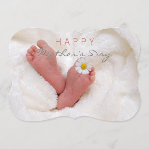 Happy Mother's Day Sweet Baby Feet Grußkarte Karte