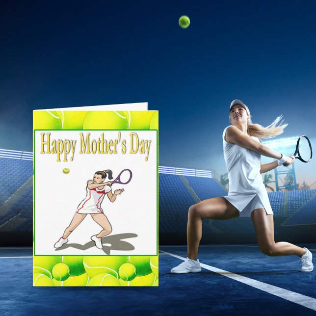 Happy Mother's Day Tennis Mama Card Karte (Von Creator hochgeladen)