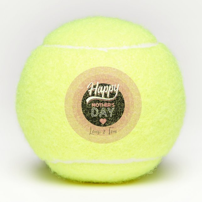 Happy Mother's Day Tennisbälle (Vorderseite)