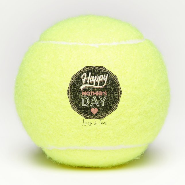 Happy Mother's Day Tennisbälle (Vorderseite)