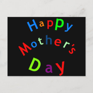 Happy Mothers Day Text Postkarte