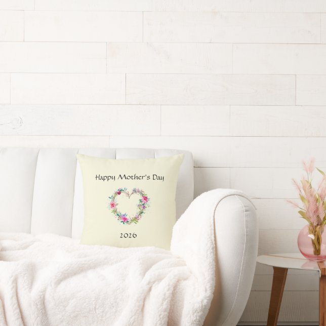 Happy Mother's day Throw Pillow Kissen (Liege)