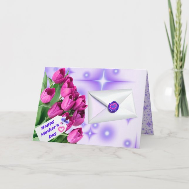 Happy Mother's Day Tulips Card Karte (Vorderseite)