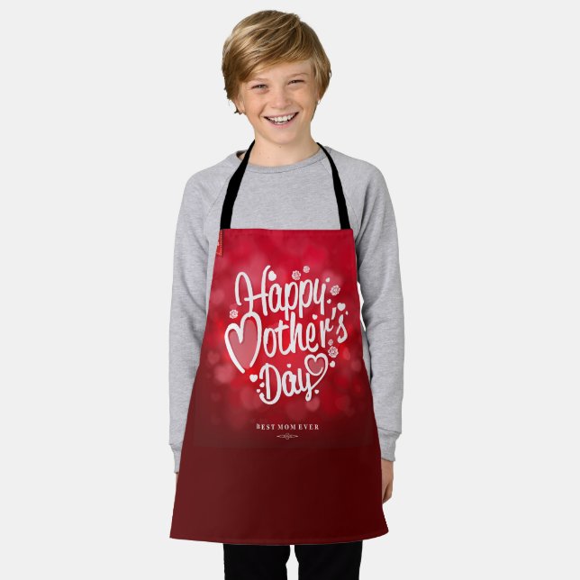 Happy Mother's Day Typography-23534 Schürze (Getragen)