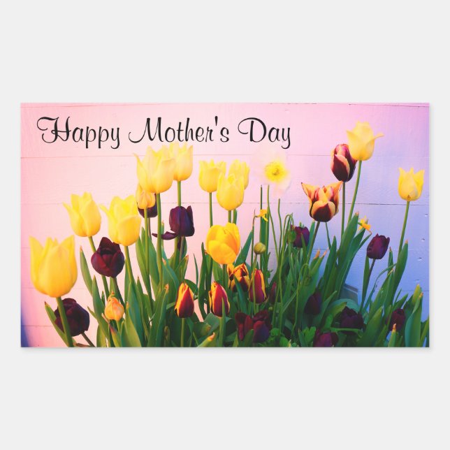 Happy Mother's Day Verschiedene Tulips #1 Stickers (Vorderseite)