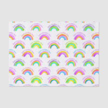 Happy Mother's Day Watercolor Rainbow Pattern