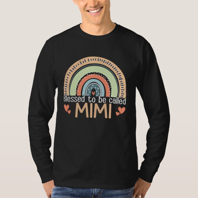 Happy Mothers Day Women Blessed To Be Called Mimi  T-Shirt (Vorderseite)