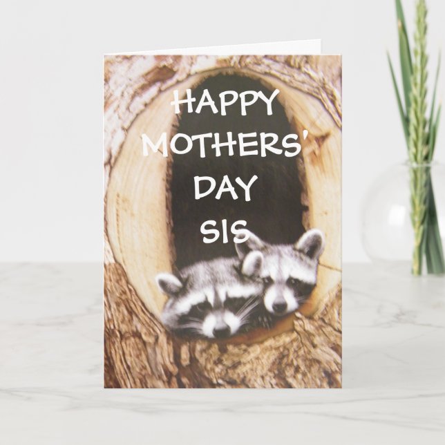 "HAPPY MOTHERS'DAY SIS" KARTE (Vorderseite)