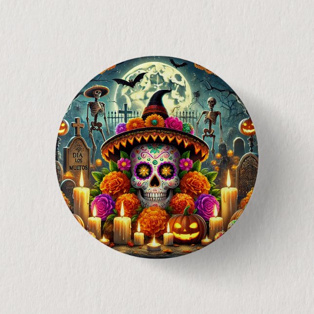 Happy Mouse Pads Halloween  Button (Vorderseite)