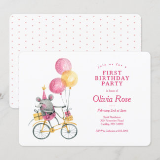 Happy Mouse zum Geburtstag Einladung