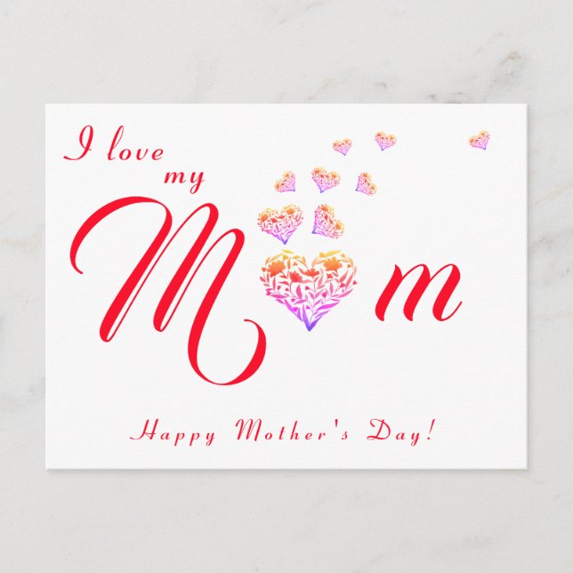 Happy Mthers Day/Happy Birthday Postcard Postkarte (Vorderseite)