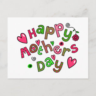 Happy Mthers Day Holiday Text Feiertagspostkarte