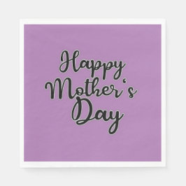 Happy Mthers Day Lila Napkin Serviette