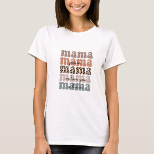 Happy Mthers Day Mama Custom Heart Foto T-Shirt