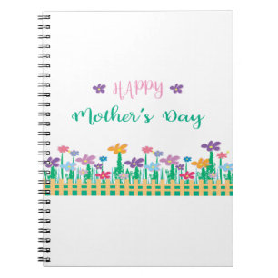 Happy Mthers Day mit Blume einzigartig Notizblock