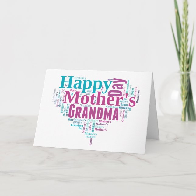 Happy Mthers Day Oma Card Karte (Vorderseite)