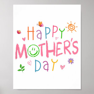 Happy Mthers Day Shirt für Kleinkinder Baby Kinder Poster