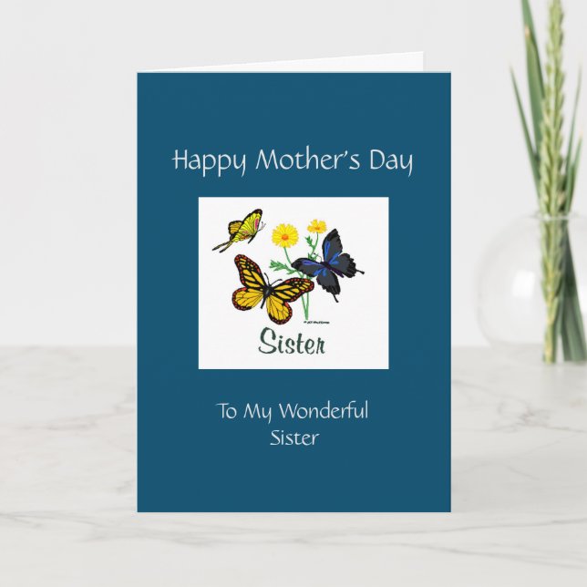 Happy Mthers Day Sister Karte (Vorderseite)