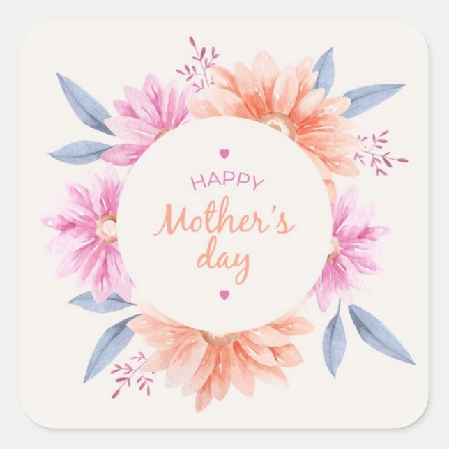 Happy Mthers Day Sticker (Vorderseite)