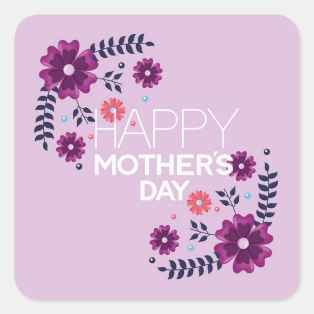 Happy Mthers Day Sticker (Vorderseite)
