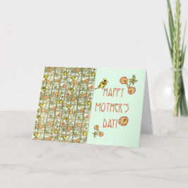 Happy Mthers Day William Morris Print Karte