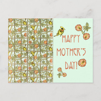 Happy Mthers Day William Morris Print Postkarte