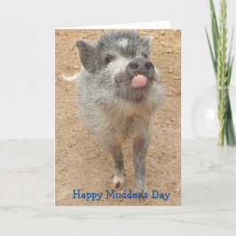 Happy Mudder's Day, Mini Pig Card Karte