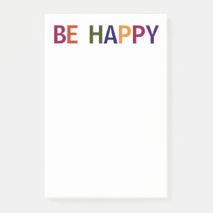 Happy Multicolored 4 x 6 Post-it Klebezettel