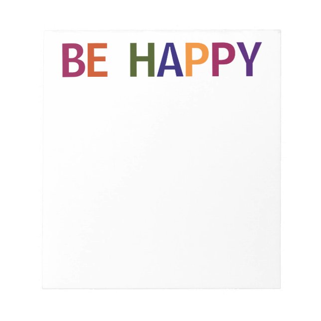 Happy Multicolored 5,5 x 6 Notizblock (Vorderseite)