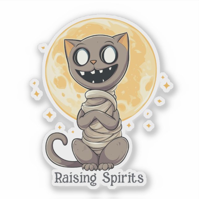 Happy Mummy Cat Aufkleber (Vorderseite)