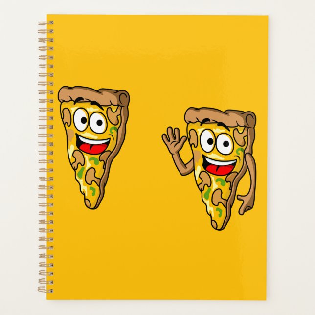 Happy Mushroom Pizza Slices Planer (Vorderseite)