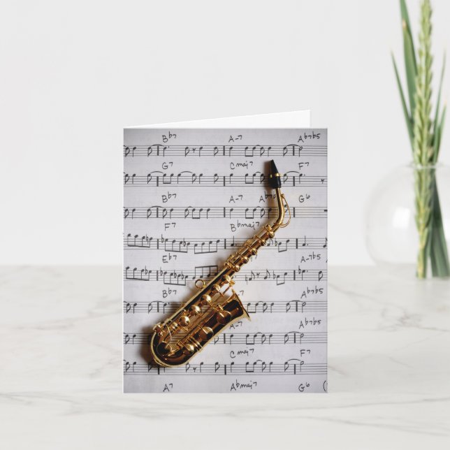 Happy Musical Birthday Note Card Karte (Vorderseite)
