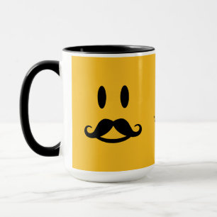 Happy Mustache benutzerdefinierte Tasse