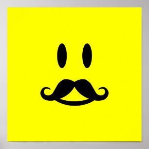 Happy Mustache Custom Poster
