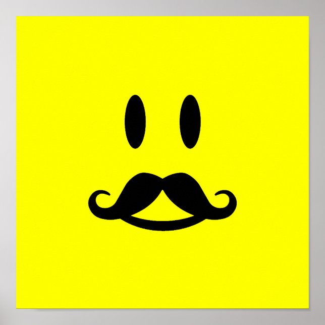 Happy Mustache Custom Poster (Vorne)