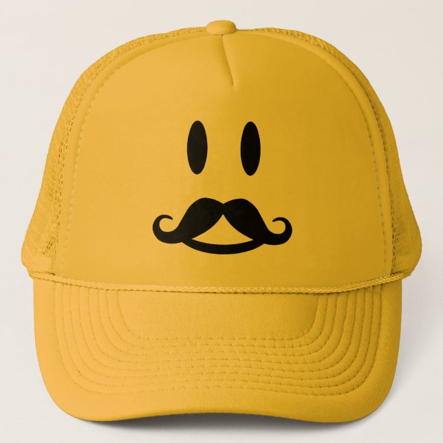 Happy Mustache hat - Farbe wählen Truckerkappe (Vorderseite)