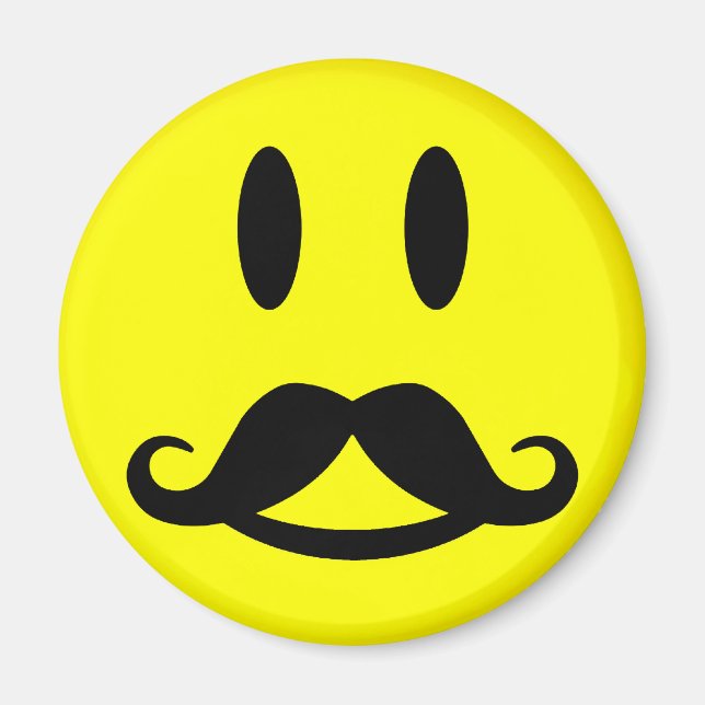 Happy Mustache Magnet (Vorne)