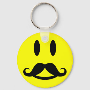 Happy Mustache Schlüsselkette Schlüsselanhänger