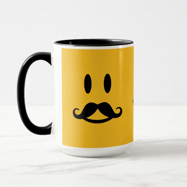 Happy Mustache tasse personnalisée (Gauche)