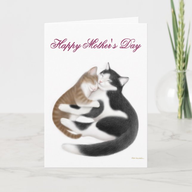 Happy Mütter Day Cats Card Karte (Vorderseite)