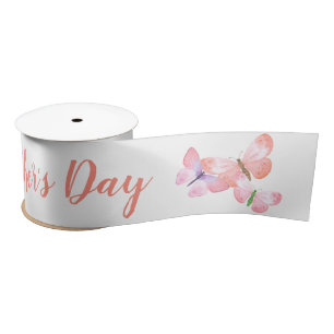Happy Mütter Day Script Hübsch Butterfly Satinband