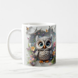 Happy Mutter Tag 3d Owl druckbare Design Kaffeetasse