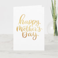 Happy Mütter Tag. Goldschlichte Schriftzeichen