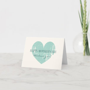Happy Mütters Day Card mit Vintagem aquamarinem He Karte