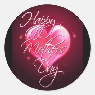 HAPPY MUTTER'S DAY HERART VON SHARON SHARPE RUNDER AUFKLEBER