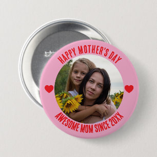 Happy Mutter's Day I Liebe you Mom Button