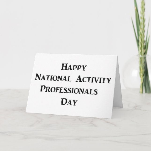 Happy National Activity Professionals Day Karte (Vorderseite)
