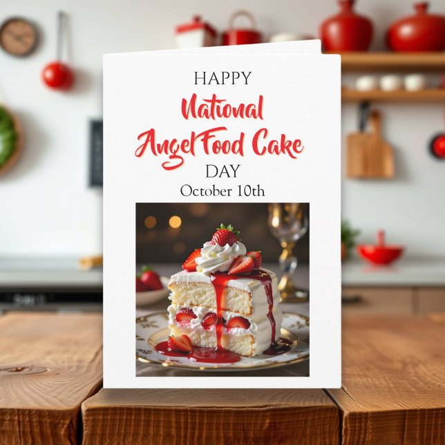 Happy National Angel Food Cake Day! Rezept-Karte Karte (Von Creator hochgeladen)