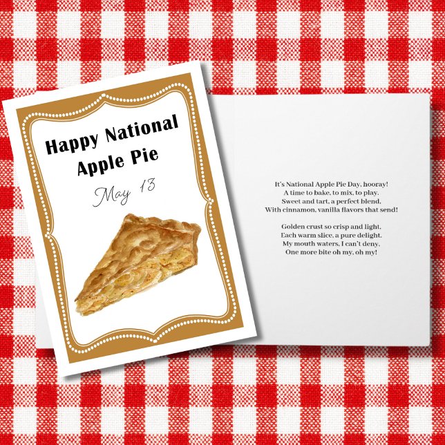 Happy National Apple Pie Day 13. Mai Karte (Von Creator hochgeladen)